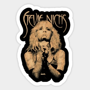 Stevie Nicks Vintage Distressed Yellow Design Sticker